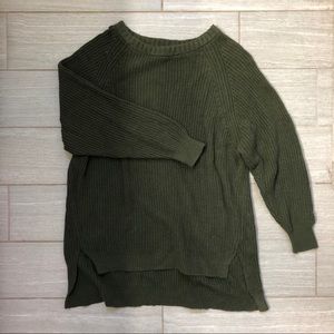 Express Hunter Green Cableknit Sweater